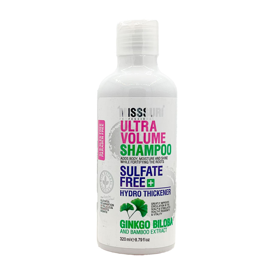 شامپو موهای نازک و کم حجم 320 میلی لیتر میسوری Ultra Volume Shampoo Ginkgo Biloba Misssuri