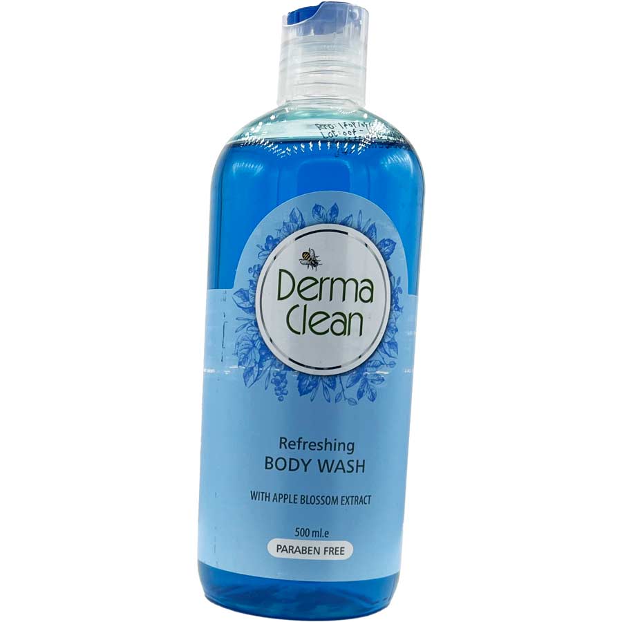 شامپو بدن خوشبوکننده و دئودورانت حاوی عصاره شکوفه سیب 500 میلی لیتر درماکلین Derma Clean Body Wash Apple Blossom Extract
