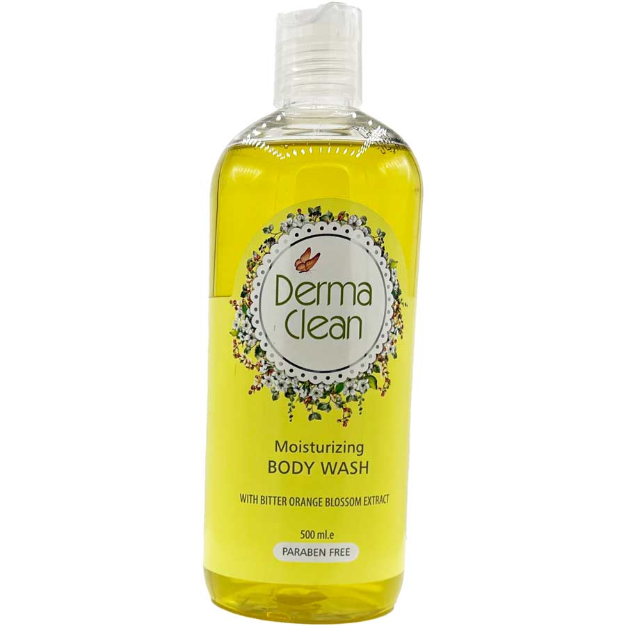 شامپو بدن خوشبوکننده و دئودورانت حاوی عصاره شکوفه بهار نارنج 500 میلی لیتر درماکلین Derma Clean Body Wash Orange Blossom Extract