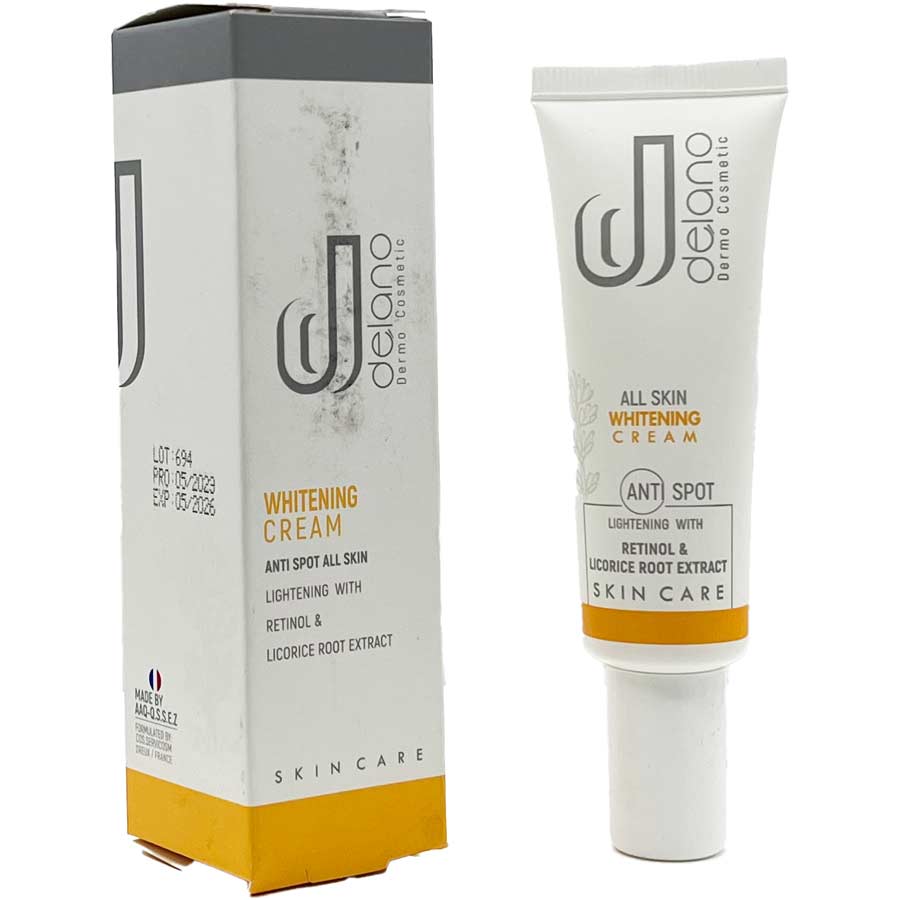 کرم روشن کننده مناسب پوست های دارای لک 30 میلی لیتر دلانو Delano Whitening Cream