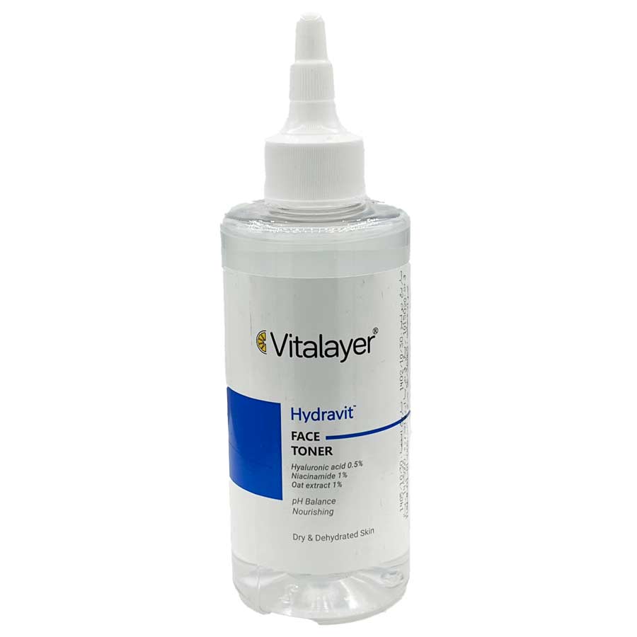 تونر صورت هیدراویت مناسب پوست خشک 200 میلی لیتر ویتالایر Vitalayer Hydravit Face Toner