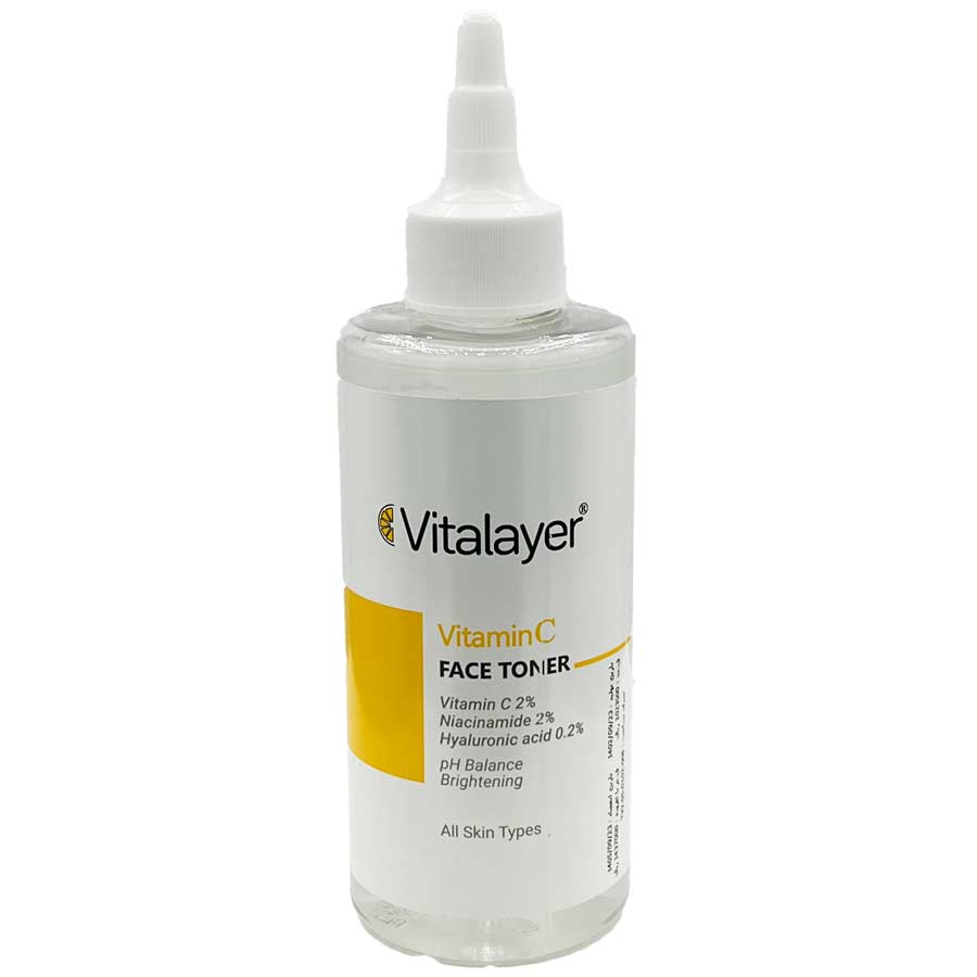 تونر صورت ویتامین سی شفاف کننده انواع پوست 200 میلی لیتر ویتالایر Vitalayer Vitamin C Face Toner