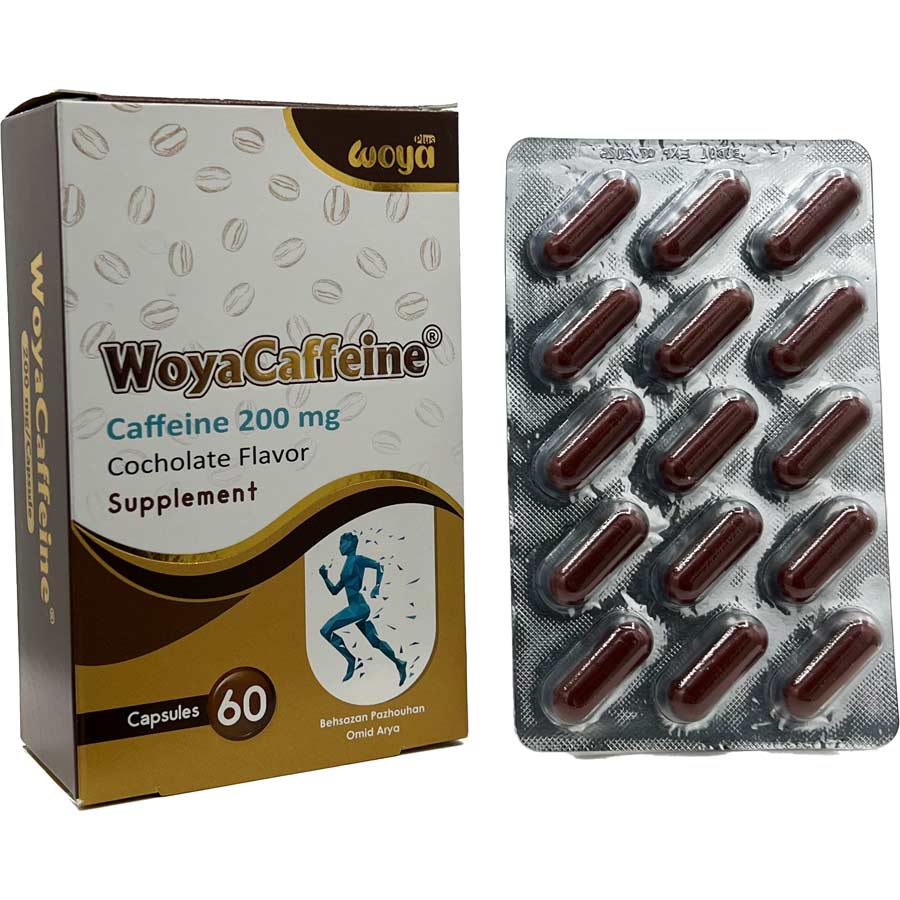 کپسول وویا کافئین 200 میلی گرم 60 عددی - Woya Caffeine Capsule