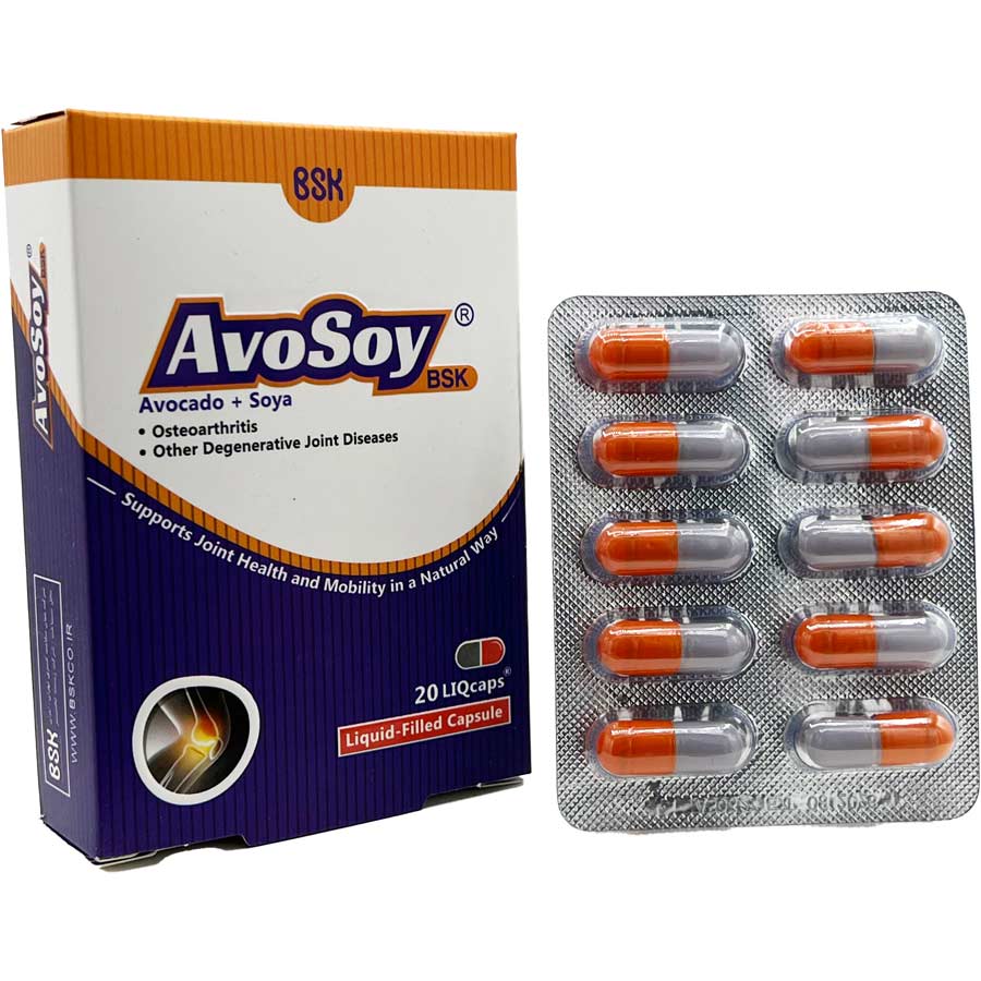 کپسول آوسوی 20 عددی بنیان سلامت کسری Avosoy Liquid Capsule Box 20 BSK