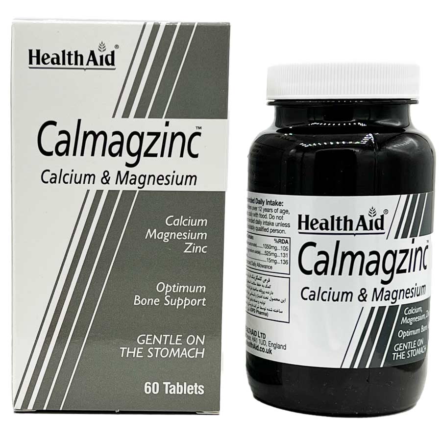 قرص کلمگزینک کلسیم منیزیم زینک 60 عددی هلث اید Healthiad Calmagzing Tablet box 60