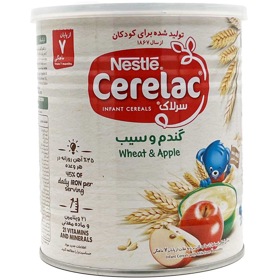 سرلاک گندم و سیب 400 گرم نستله Cerelac Nestle Wheat Apple 400gr
