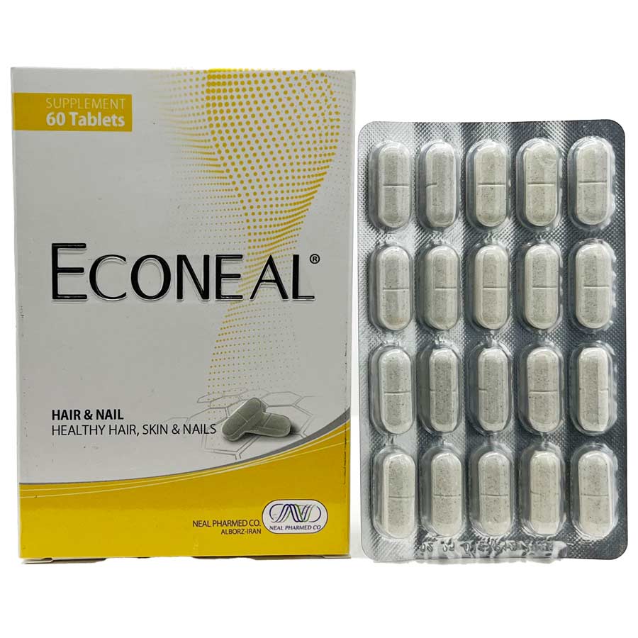 قرص ایکونیل مناسب پوست مو ناخن 60 عددی نیل فارمد Econeal Tablet Box 60 Neal Pharmed