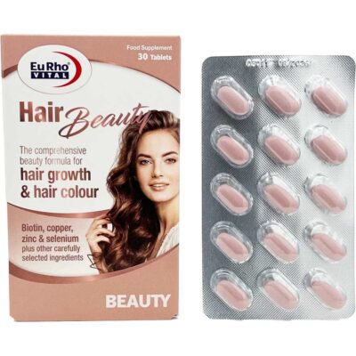قرص هیر بیوتی 60 عددی یورویتال Eurhovital Hair Beauty Tablet Box 60