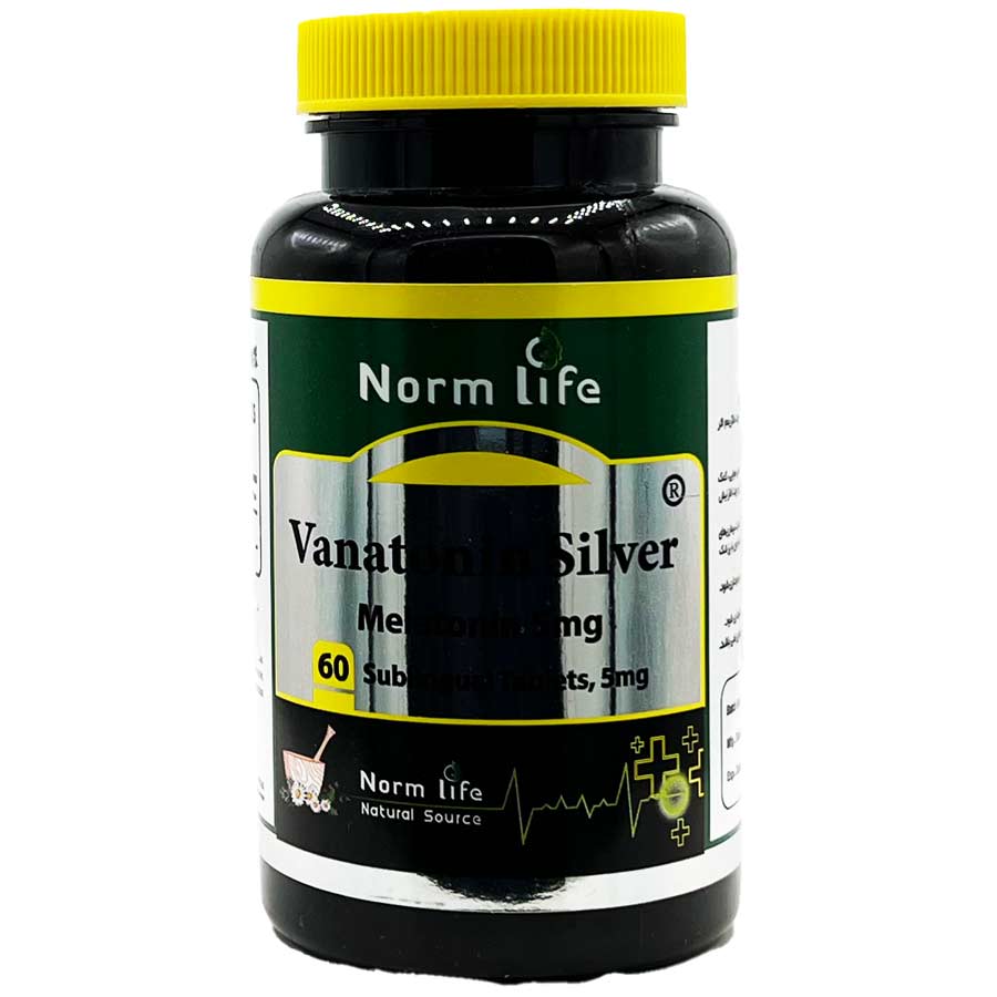 کپسول نرم زیرزبانی ( سافت ژل ) واناتونین ملاتونین 5 میلی گرم 60 عددی نرم لایف Vanatonin Softgel Melatonin 5mg Box Normlife