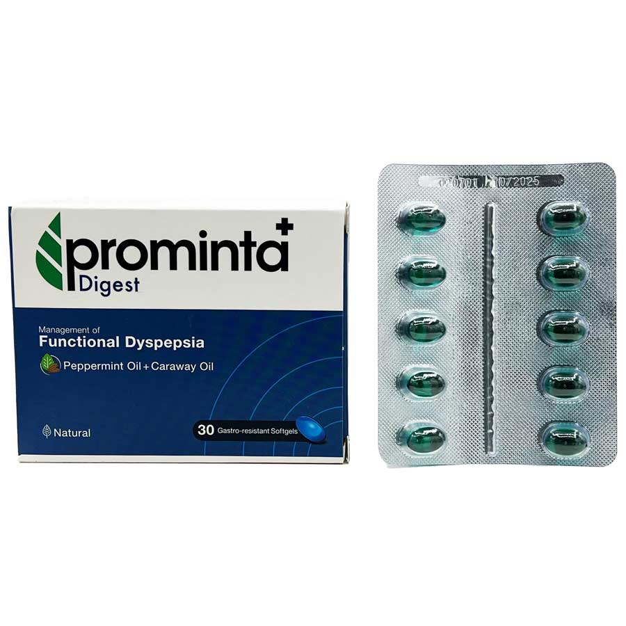کپسول نرم سافت ژل پرومینتا دایجیست 30 عددی هلیا فارمد Helia Pharmed Prominta+ Digest Softgel Box 30