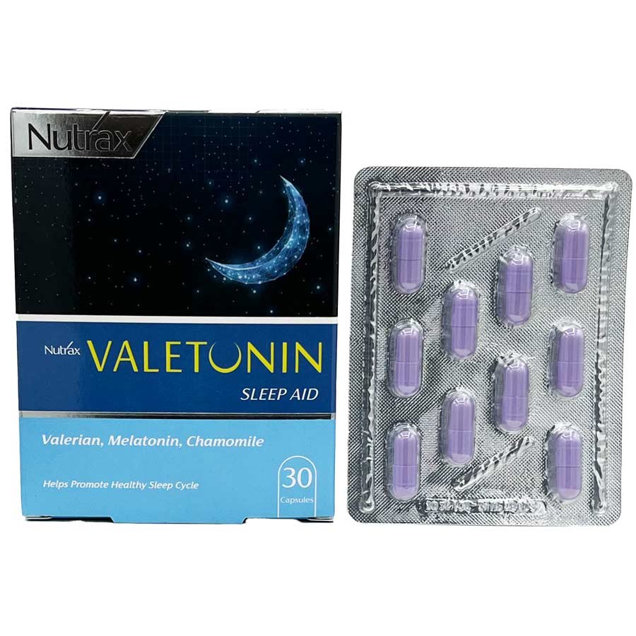کپسول ولتونین 30 عددی نوتراکس Nutrax Valetonin Capsule Box 30