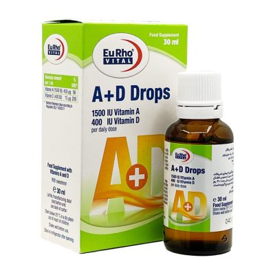 قطره خوراکی آ + دی یورویتال Eurhovital A + D Drop