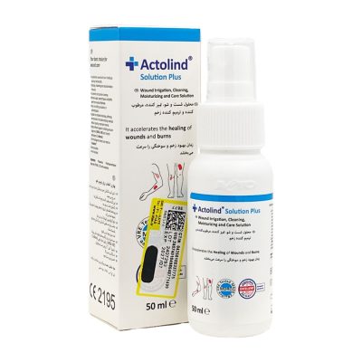 محلول شست و شوی زخم 50 میلی‌لیتر اکتولیند Actolind Solution Plus 50ml