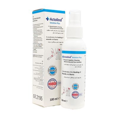 محلول شست و شوی زخم 100 میلی‌لیتر اکتولیند Actolind Solution Plus 100ml