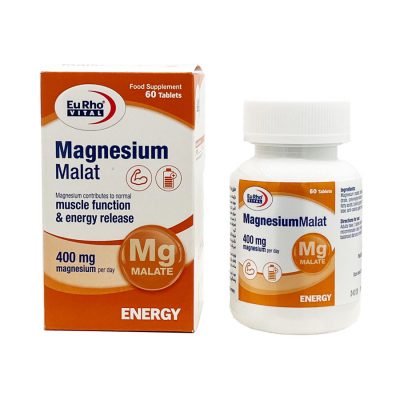 قرص منیزیم مالات 60 عددی یورویتال Eurhovital Magnesium Malat