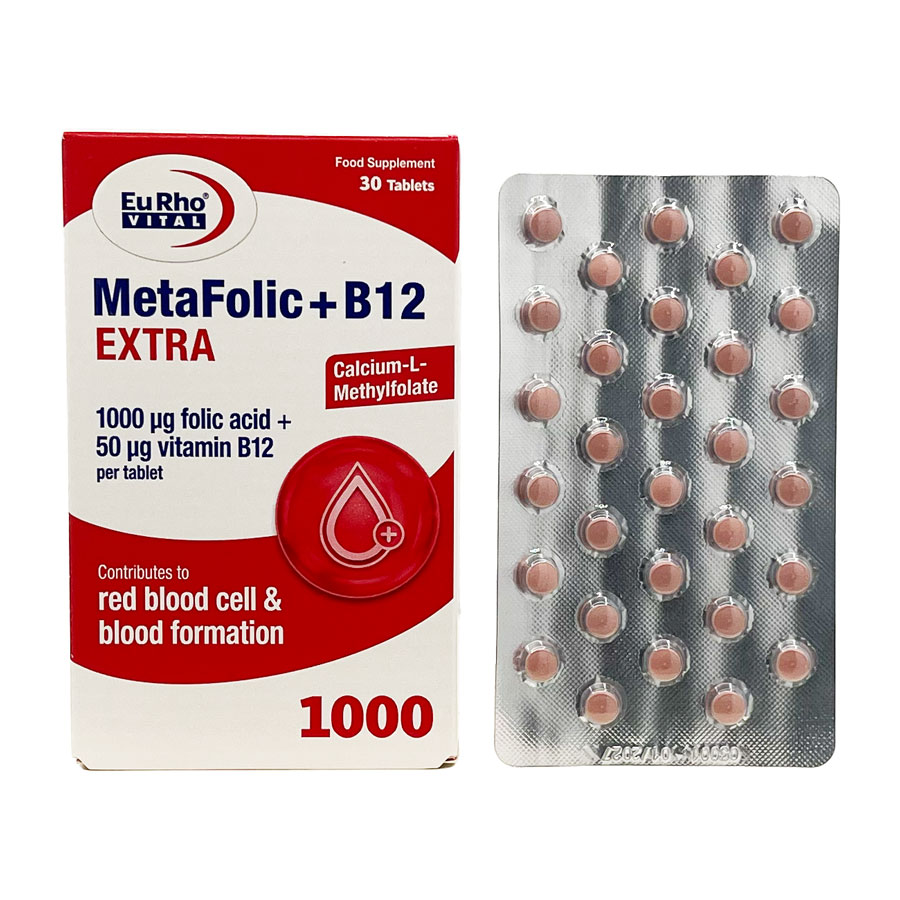 قرص متافولیک ب12 اکسترا یورویتال Eurhovital Metafolic B12 Extra