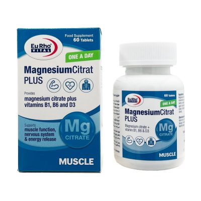 قرص منیزیم سیترات پلاس یورویتال Eurhovital Magnesium Citrate Plus