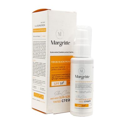 کرم ضد آفتاب آنتی‌اسپات پوست چرب مارگریت Margritte Anti Spot Sun Screen Tinted Cream