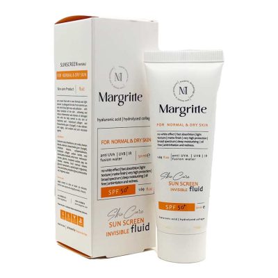 فلویید ضد آفتاب بی‌رنگ پوست نرمال و خشک مارگریت Margritte Sun Screen Invisible Fluid