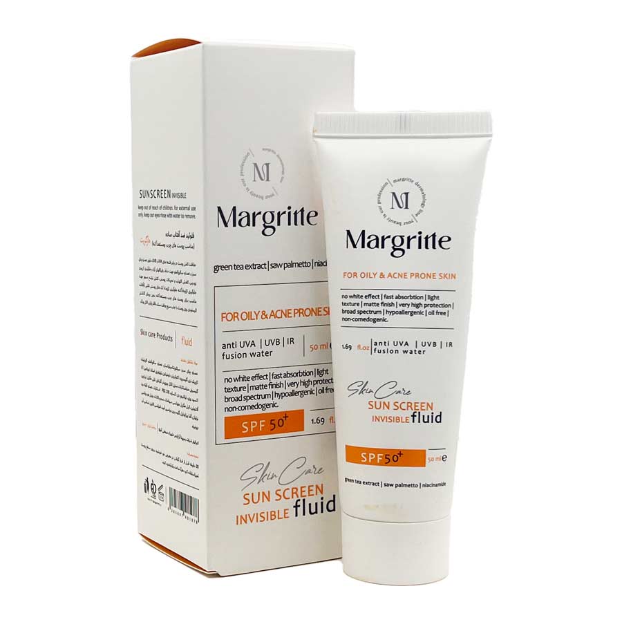 فلویید ضد آفتاب بی‌رنگ پوست نرمال و خشک مارگریت Margritte Sun Screen Invisible Fluid
