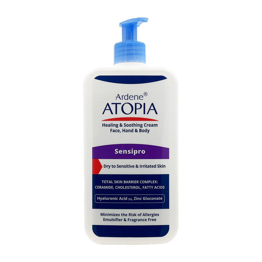 کرم مرطوب کننده و التیام بخش سنسی پمپی پرو آردن آتوپیا Ardene Atopia Sensipro 500ml