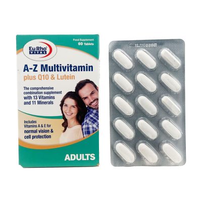 قرص مولتی ویتامین پلاس کیوتن و لوتئین یورویتال Eurhovital A-z Multivitamin Q10 Lutein