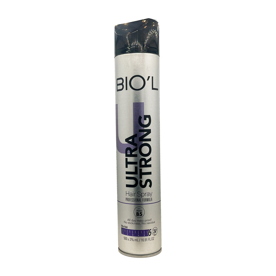 اسپری حالت دهنده موی سر بیول Biol Ultra Strong Hair Spray 500ml