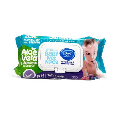 دستمال مرطوب پاک کننده کودک دافی Dafi Baby Wipes Aloe Vera