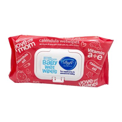 دستمال مرطوب پاک کننده کودک دافی Dafi Baby Wipes Calendula Oil