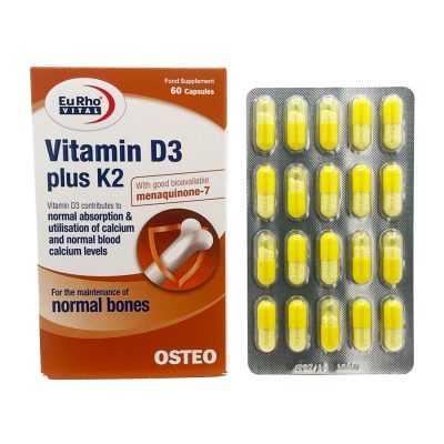 کپسول ویتامین د3 پلاس کا2 یوروویتال Eurhovital Vitamin D3 Plus K2
