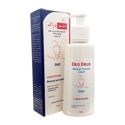 مایع شوینده صورت و بدن بنزوئیل پروکساید دئو دراگ Deo Drug Liquid Syndet Benzoyl Peroxide
