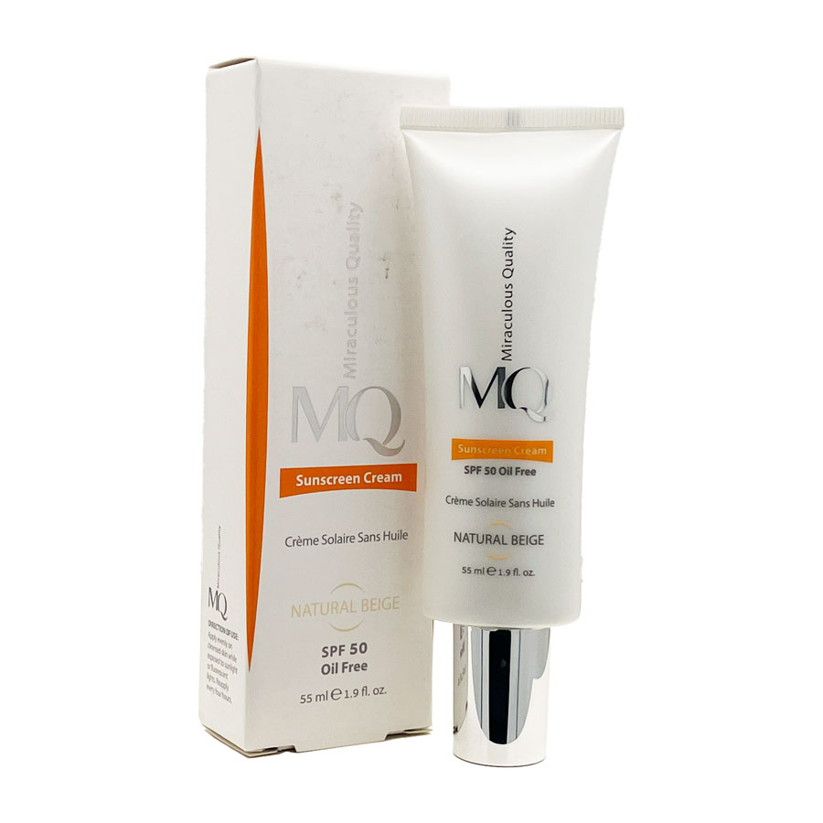کرم ضد آفتاب نچرال بژ فاقد چربی ام کیو MQ Sunscreen Natural Beige Oil Free