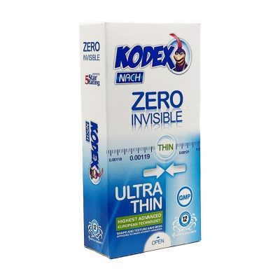 کاندوم زیرو اینویزیبل 12 عددی کدکس Kodex Condom Zero Invisible