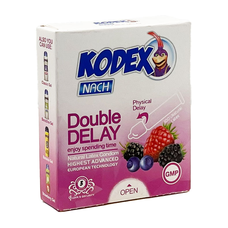 کاندوم دبل تاخیری 3 عددی کدکس Kodex Condom Double Delay
