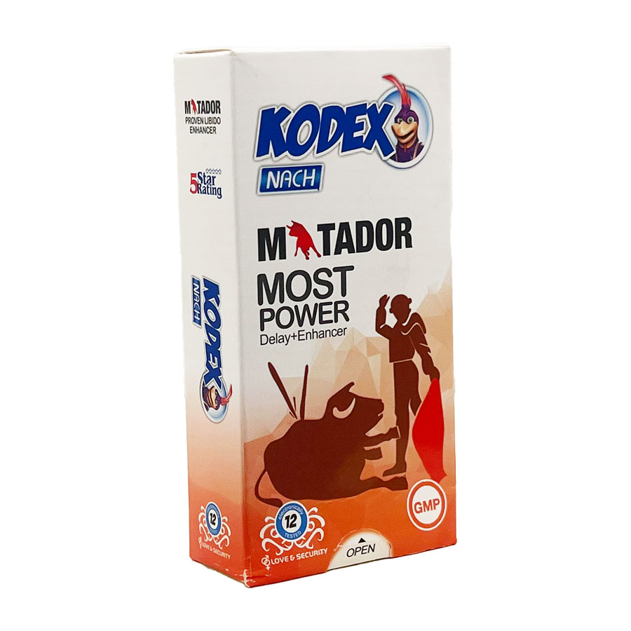 کاندوم ماتادور موست پاور 12 عددی کدکس Kodex Condom Matador Most Power