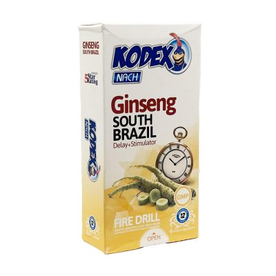 کاندوم جنسینگ برزیلی 12 عددی کدکس Kodex Condom Ginseng South Brazil